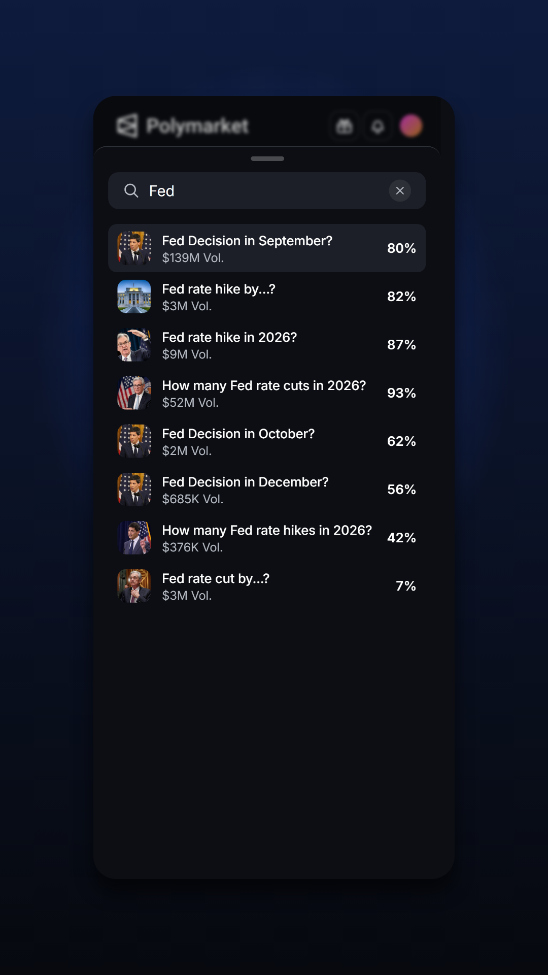 Search every market on the live board
