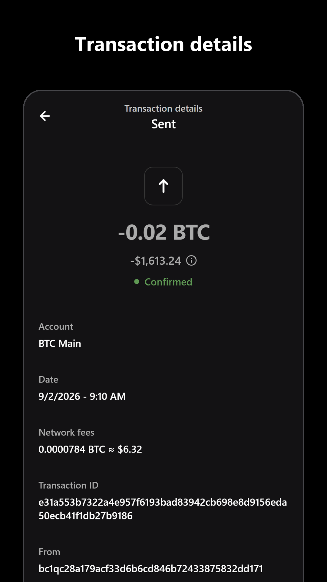 Transaction details