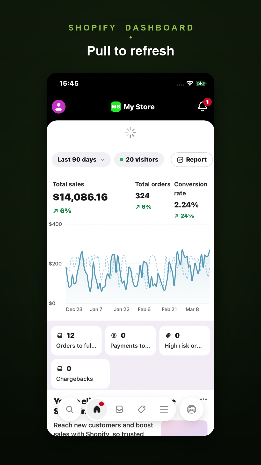 Pull to refresh, like the native app